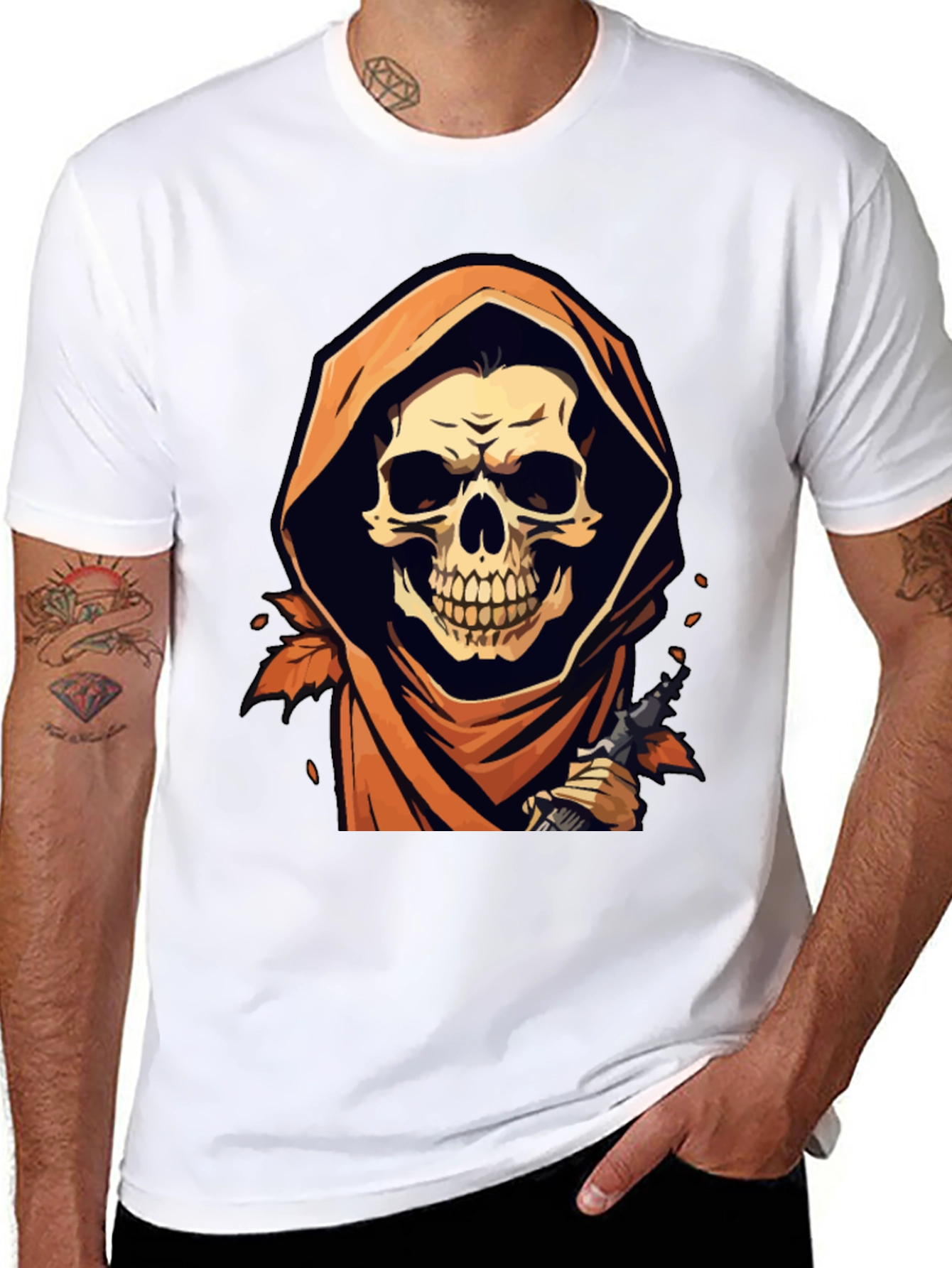 Grim Reaper Black Graphic T-Shirt