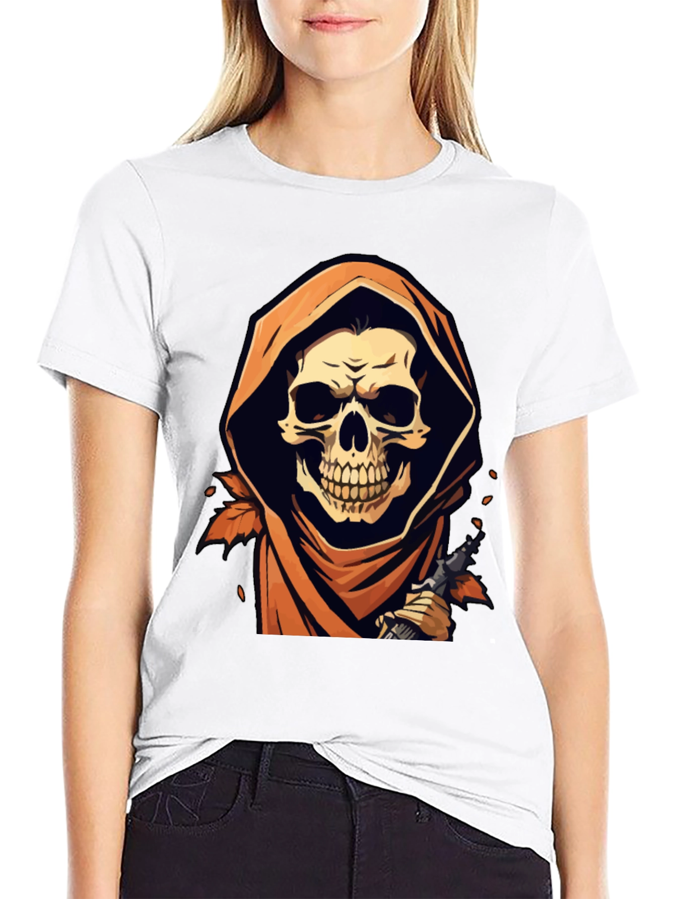 Grim Reaper Black Graphic T-Shirt