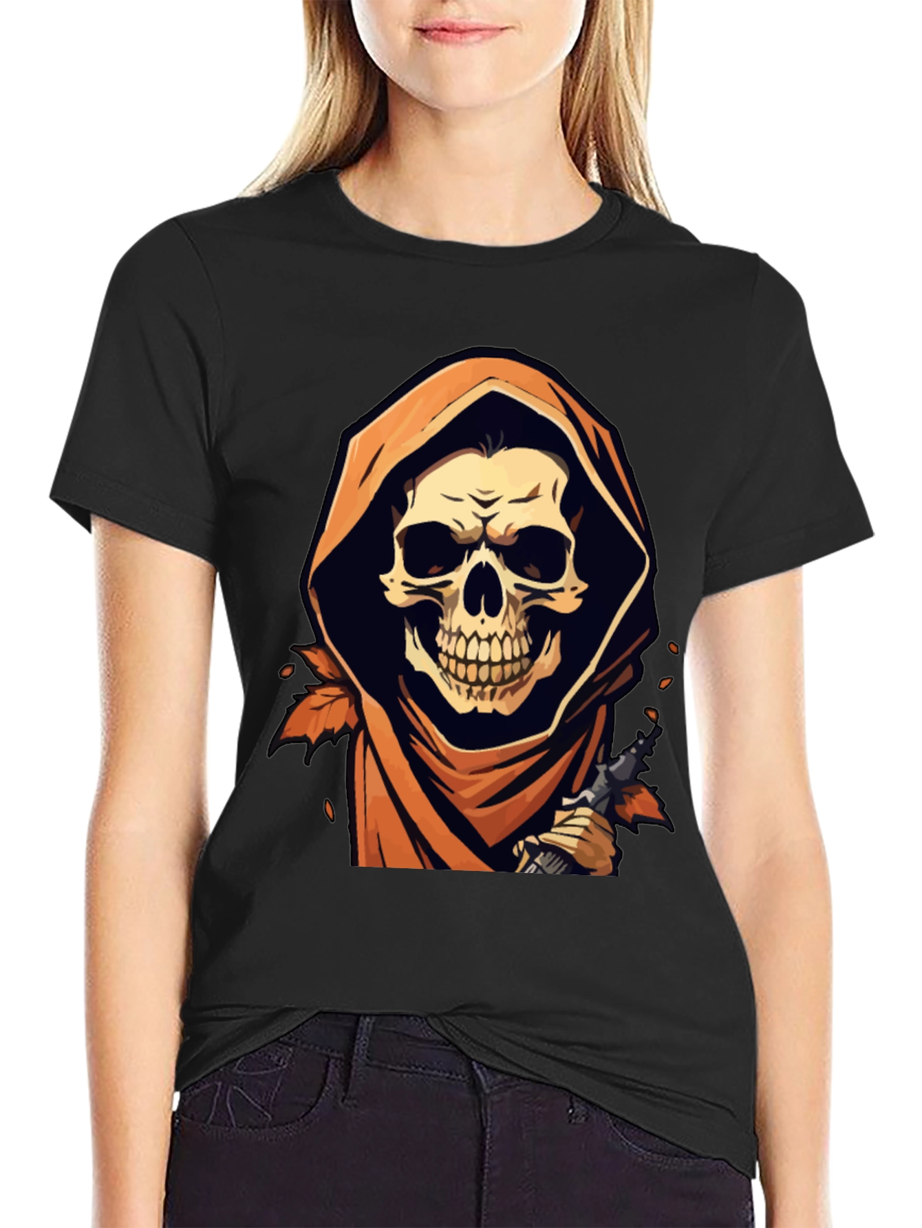 Grim Reaper Black Graphic T-Shirt
