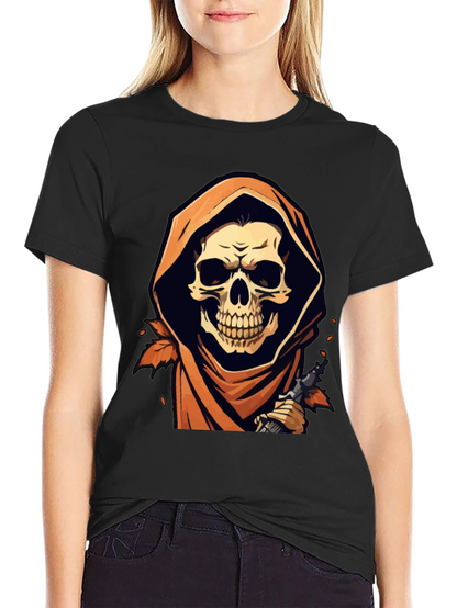 Grim Reaper Black Graphic T-Shirt