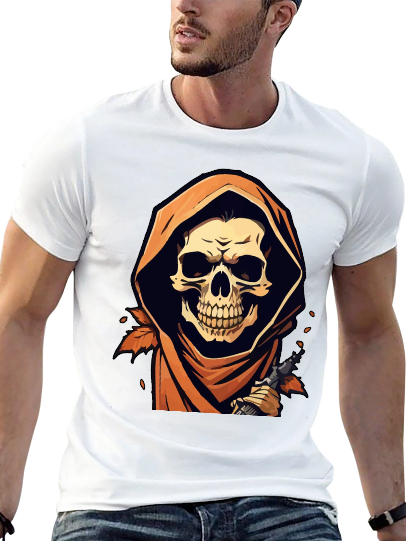 Grim Reaper Black Graphic T-Shirt