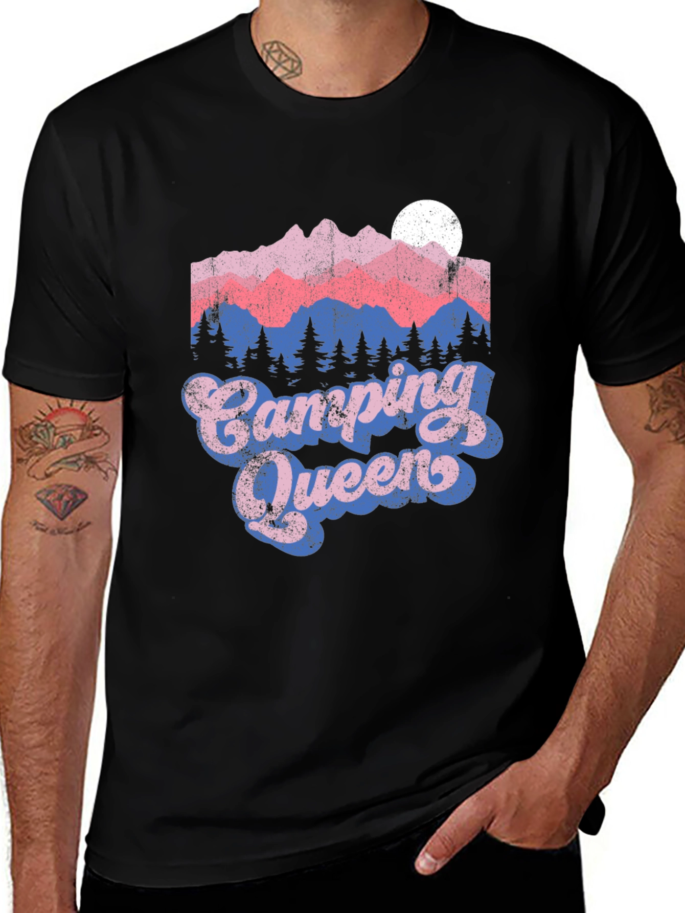 Camping Queen Tee - Mountain Graphic T-Shirt