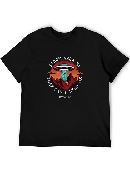 Storm Area 51 T-Shirt UFO Alien Graphic Tee