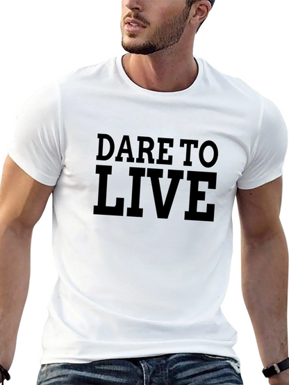 Dare to Live Black Graphic Tee