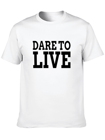 Dare to Live Black Graphic Tee