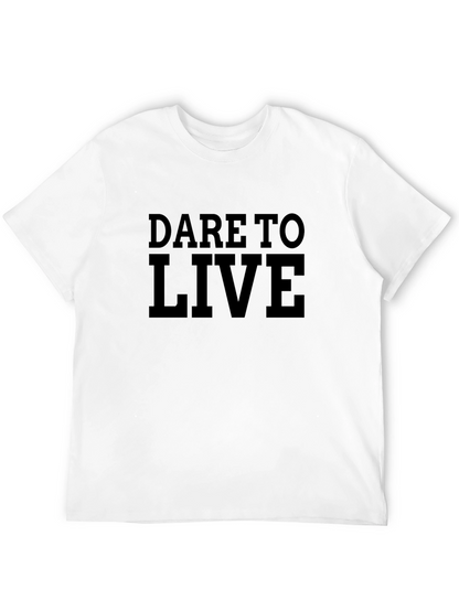 Dare to Live Black Graphic Tee