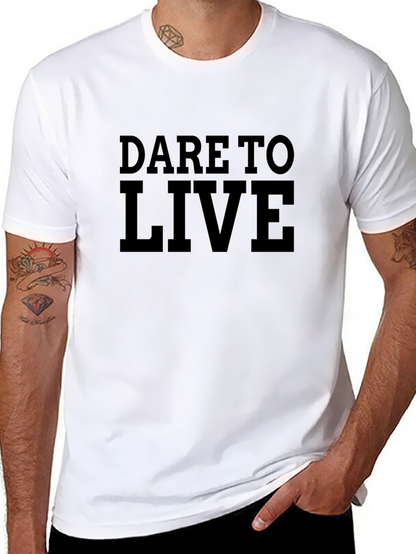 Dare to Live Black Graphic Tee