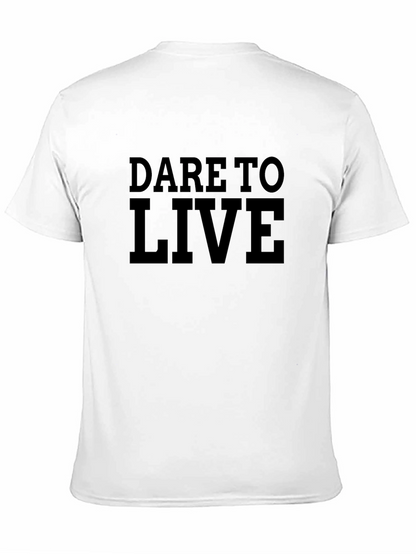 Dare to Live Black Graphic Tee