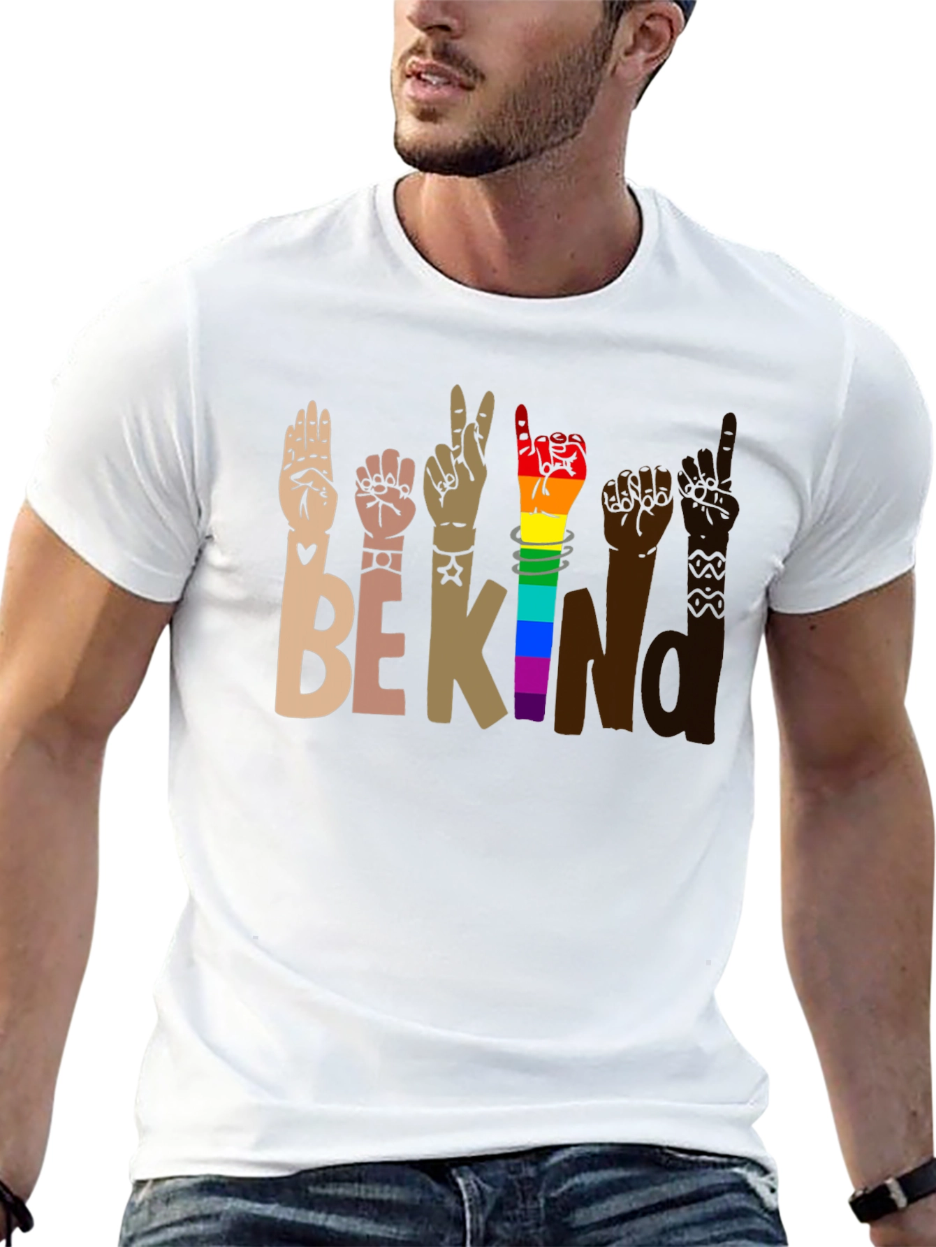 Be Kind Sign Language Graphic T-Shirt