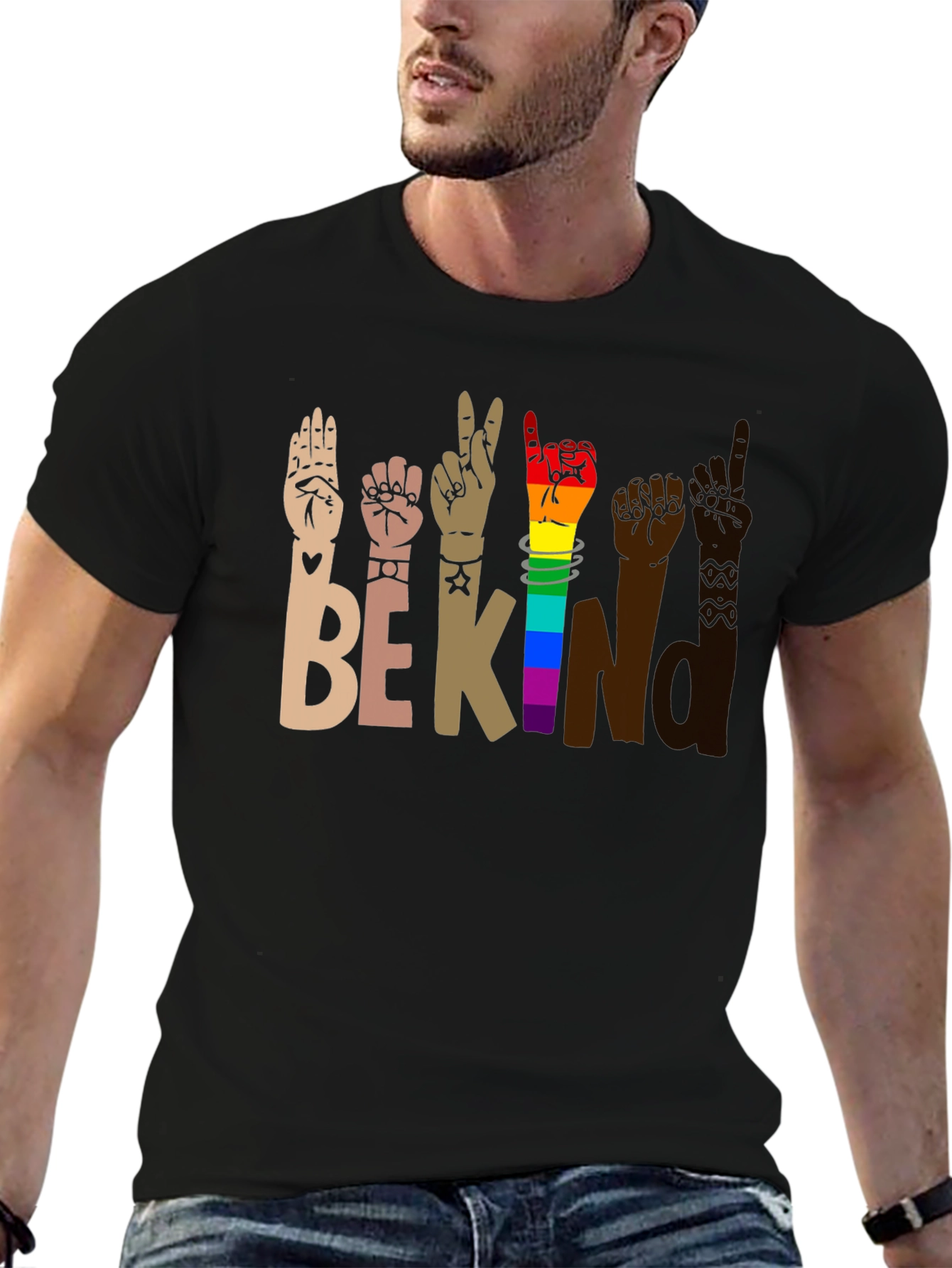 Be Kind Sign Language Graphic T-Shirt