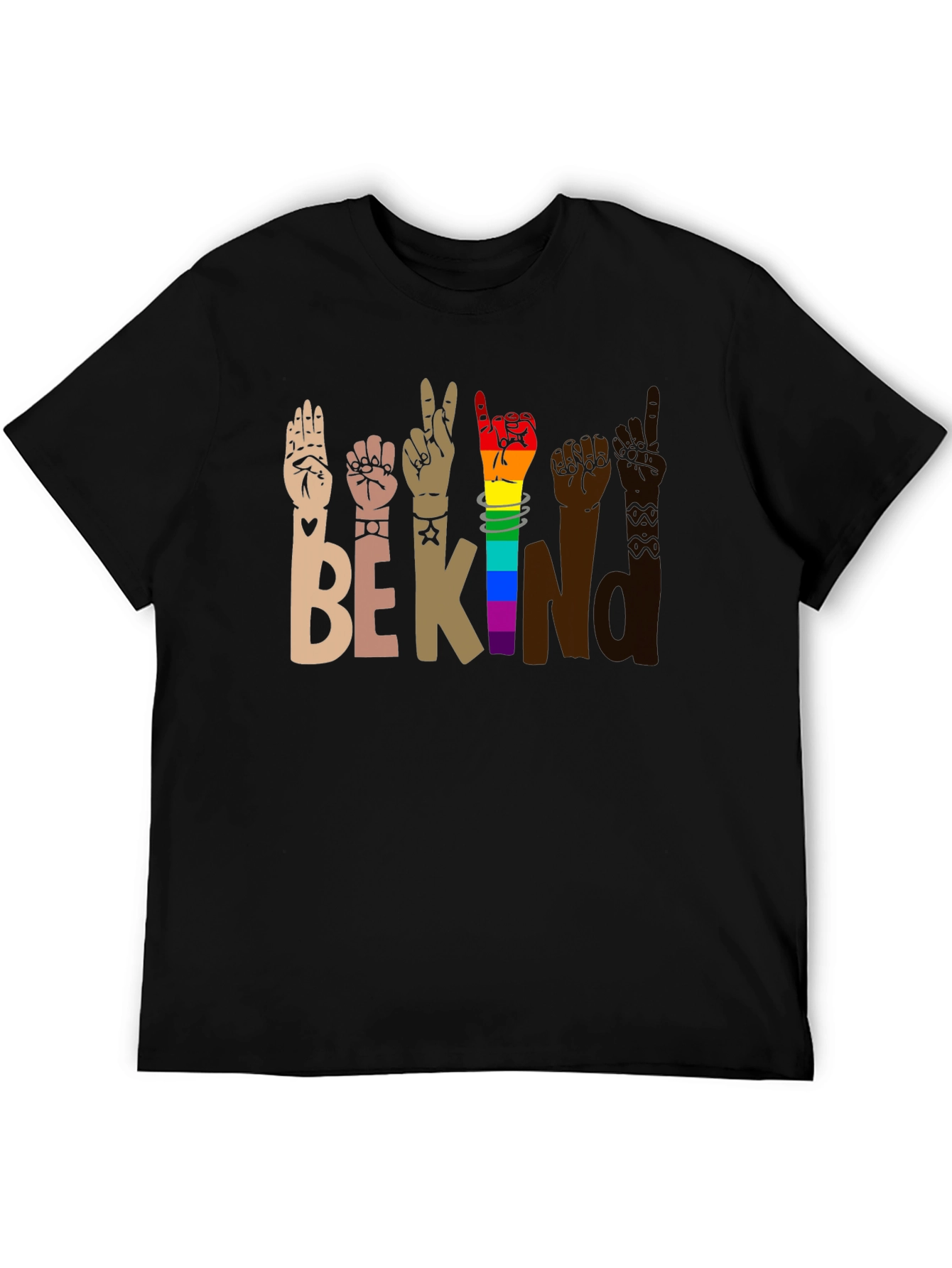 Be Kind Sign Language Graphic T-Shirt