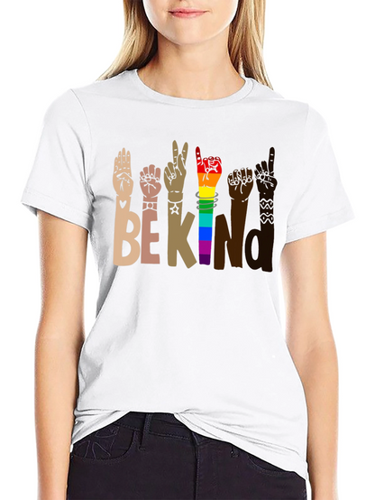 Be Kind Sign Language Graphic T-Shirt