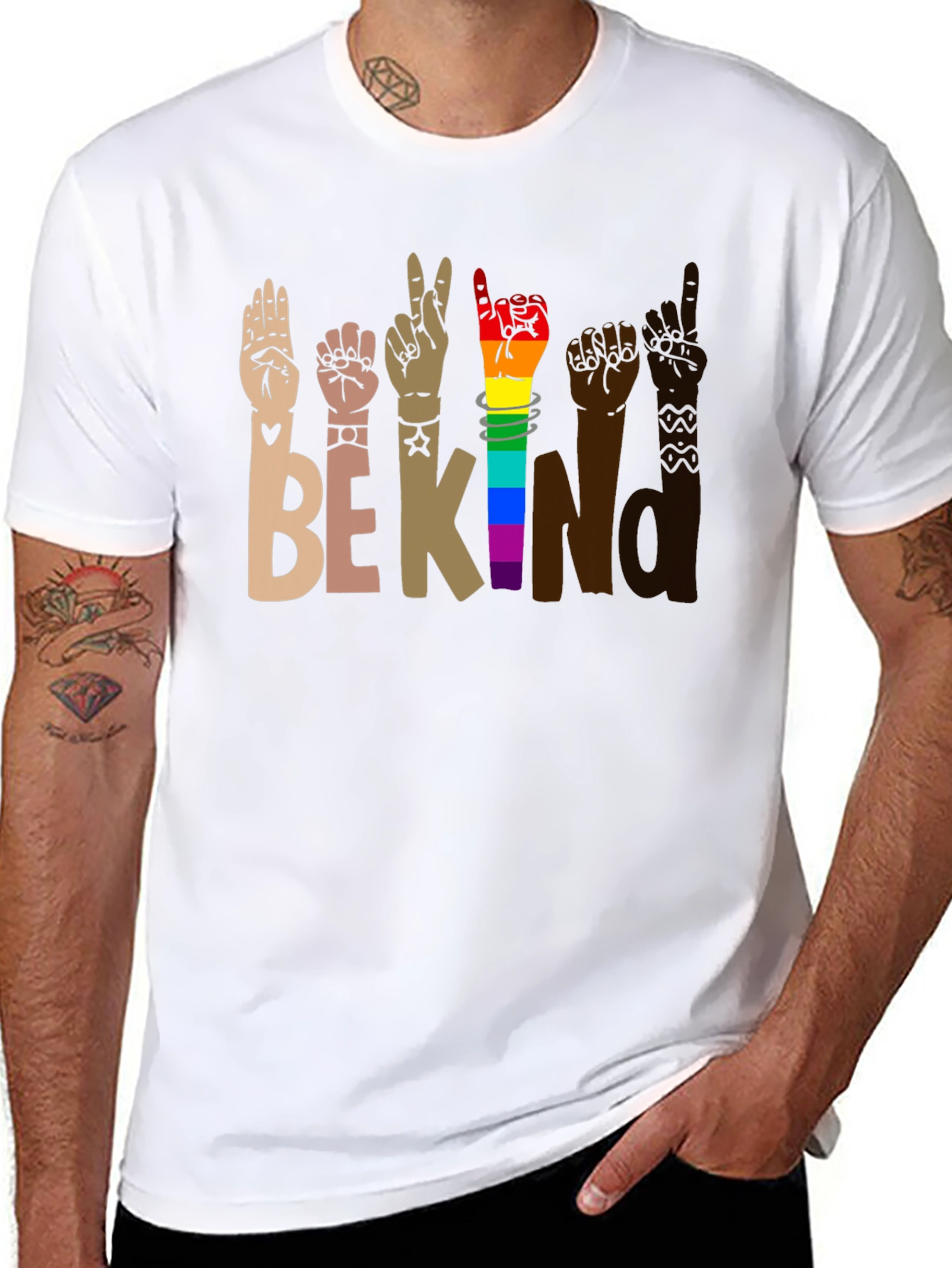 Be Kind Sign Language Graphic T-Shirt