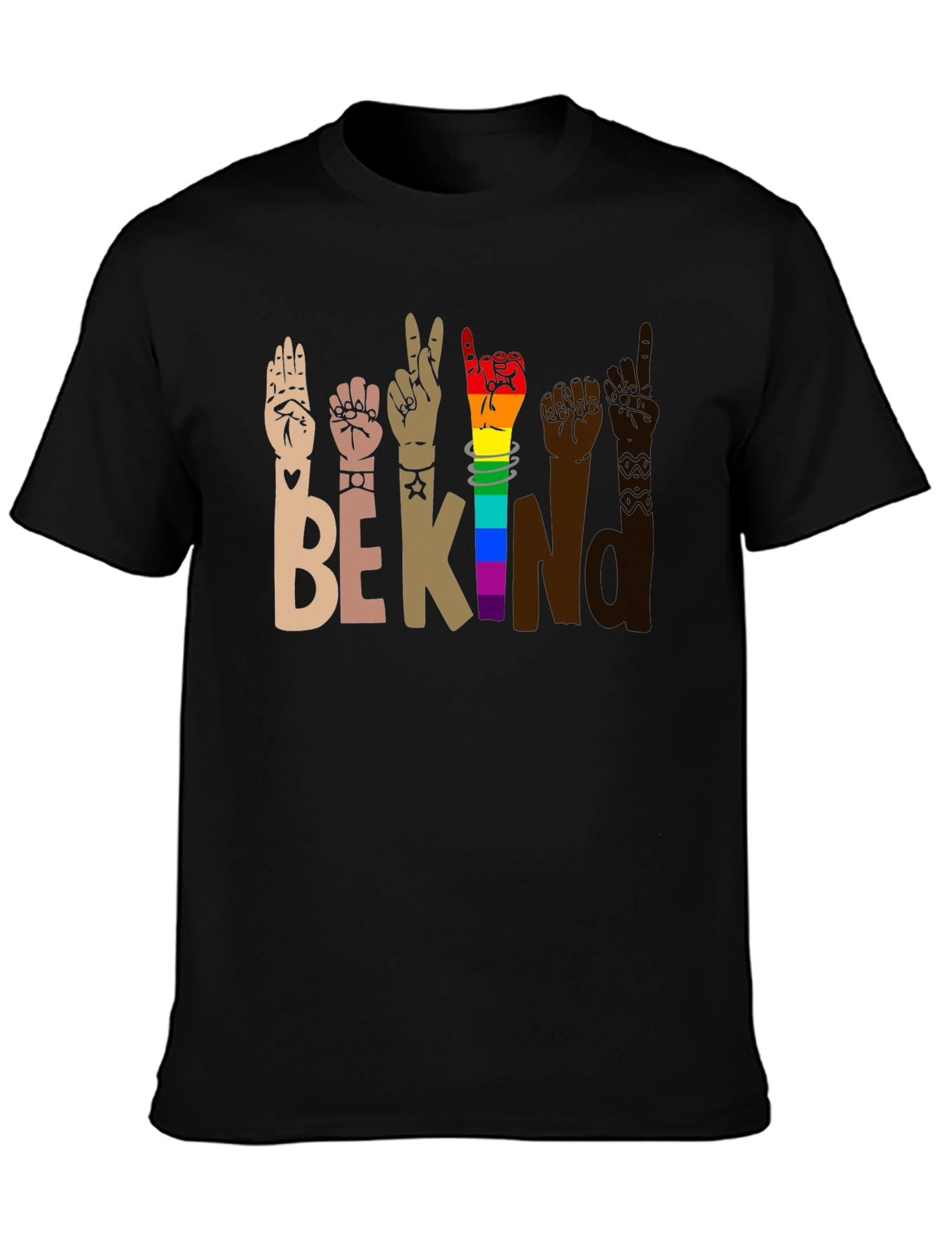 Be Kind Sign Language Graphic T-Shirt