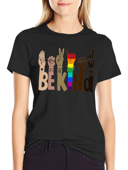 Be Kind Sign Language Graphic T-Shirt