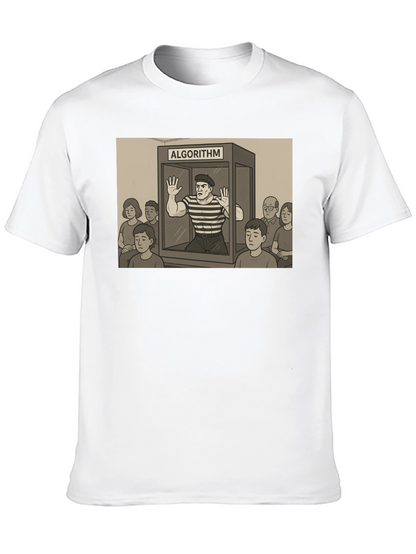 Algorithm Funny Graphic T-Shirt - Black