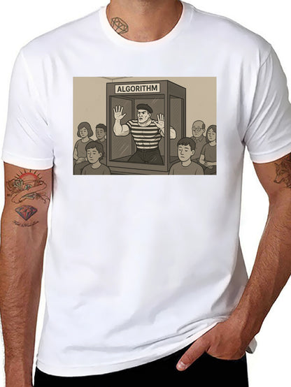 Algorithm Funny Graphic T-Shirt - Black