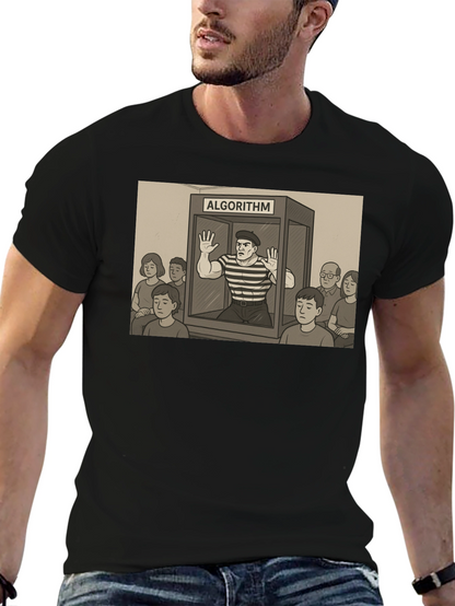 Algorithm Funny Graphic T-Shirt - Black