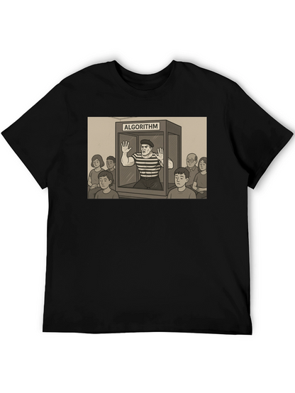 Algorithm Funny Graphic T-Shirt - Black