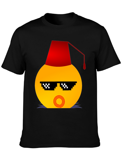 Emoji Wearing a Fez Funny T-Shirt