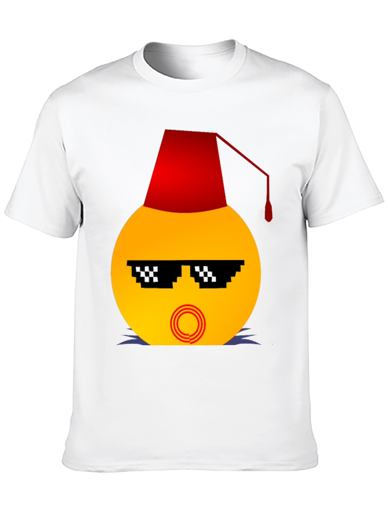 Emoji Wearing a Fez Funny T-Shirt