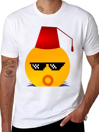 Emoji Wearing a Fez Funny T-Shirt