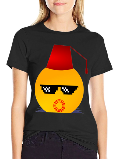 Emoji Wearing a Fez Funny T-Shirt
