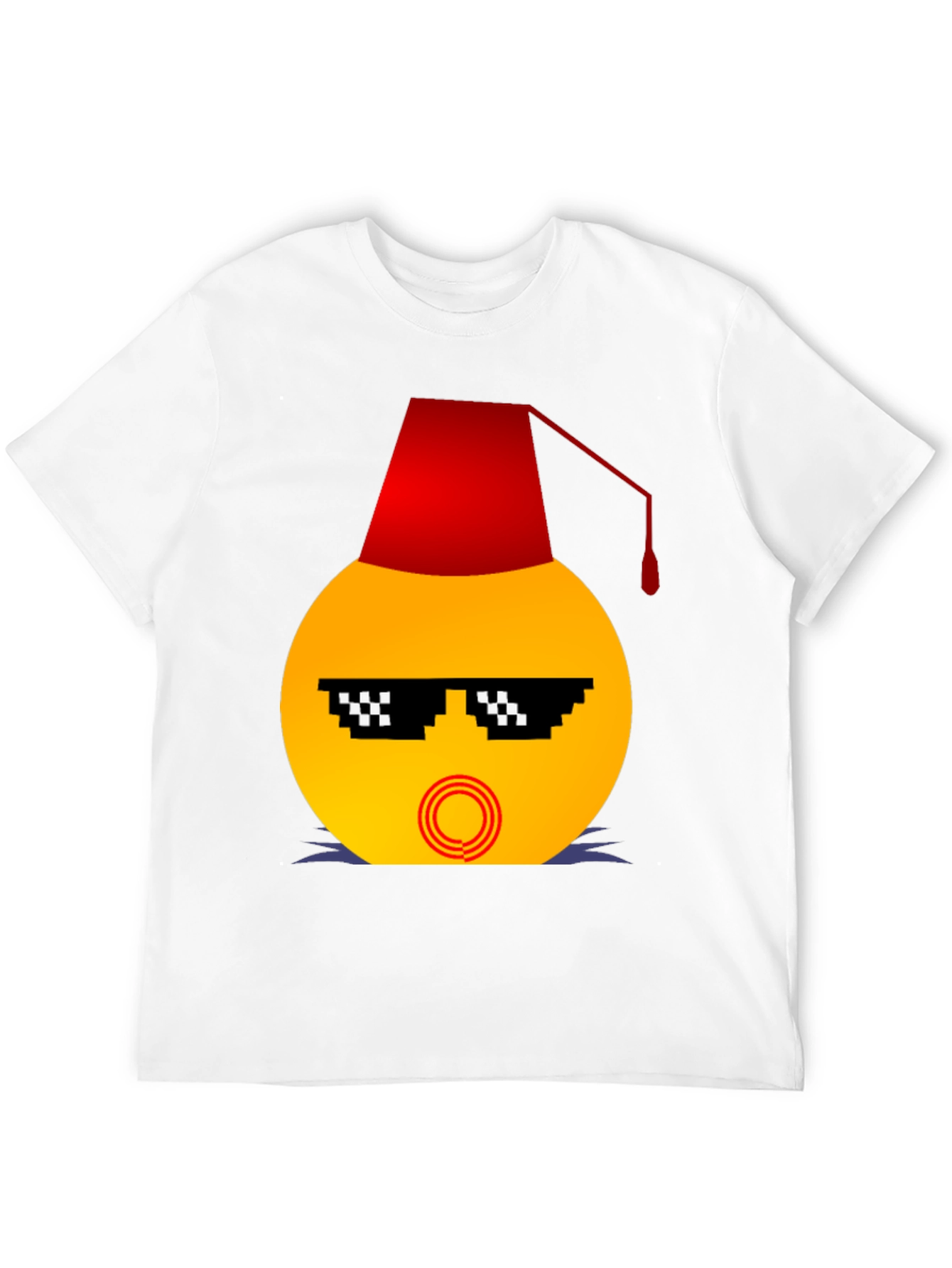 Emoji Wearing a Fez Funny T-Shirt