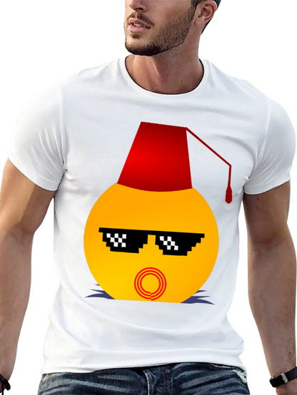 Emoji Wearing a Fez Funny T-Shirt