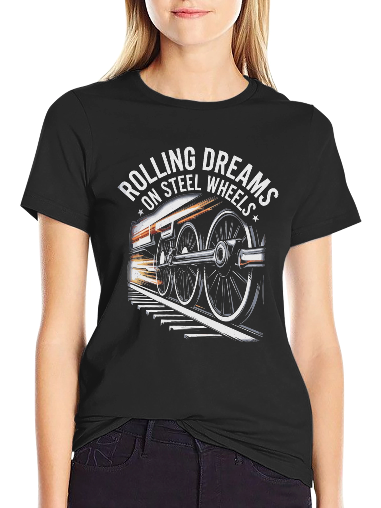Rolling Dreams on Steel Wheels Graphic Tee