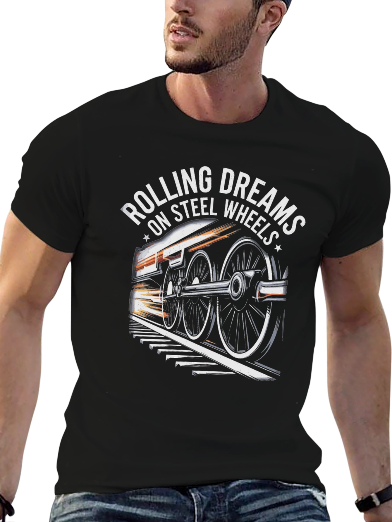 Rolling Dreams on Steel Wheels Graphic Tee