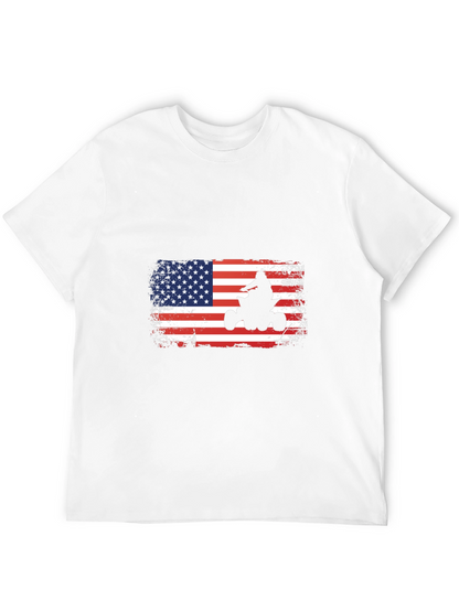 American Flag ATV Rider Graphic Tee - Patriotic Shirt