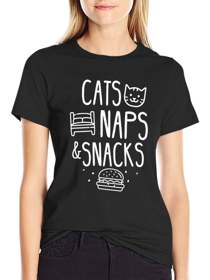 Cats Naps & Snacks Graphic Tee