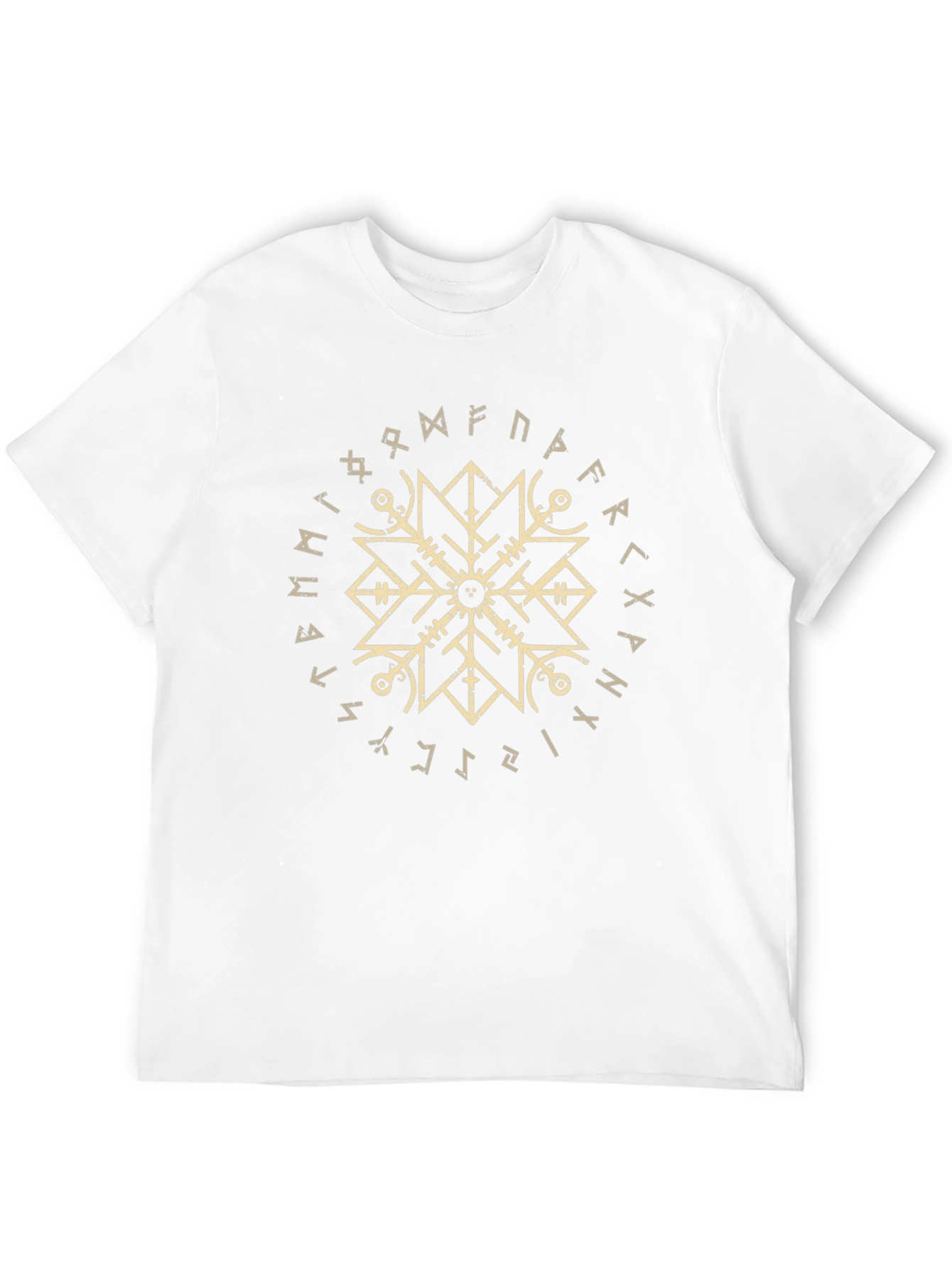 Viking Rune Circle Graphic Black T-Shirt