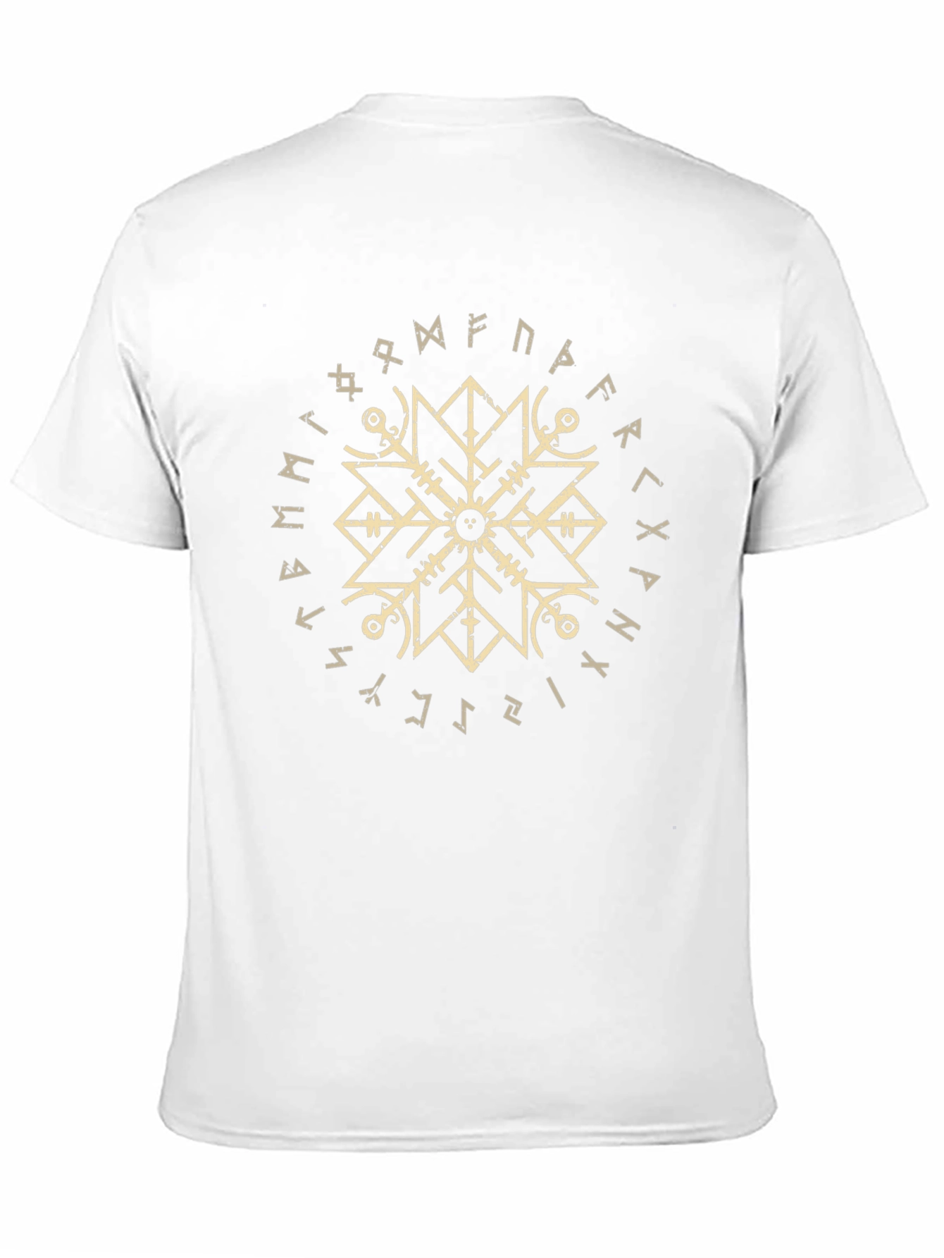 Viking Rune Circle Graphic Black T-Shirt