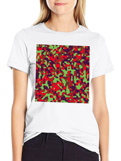Camo Pattern Mens Black Tee