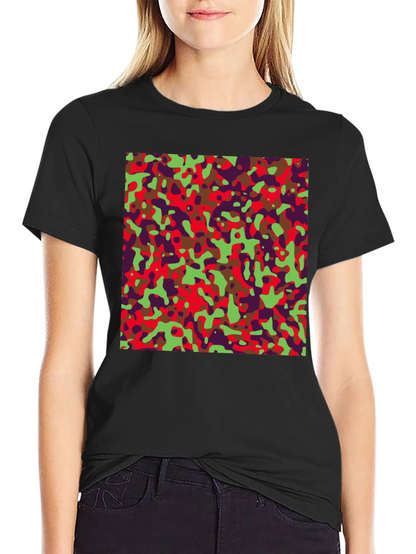 Camo Pattern Mens Black Tee