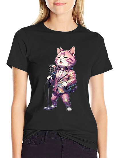 Singing Cat T-Shirt - Galaxy Suit