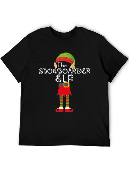 Snowboarder Elf Holiday Graphic Tee