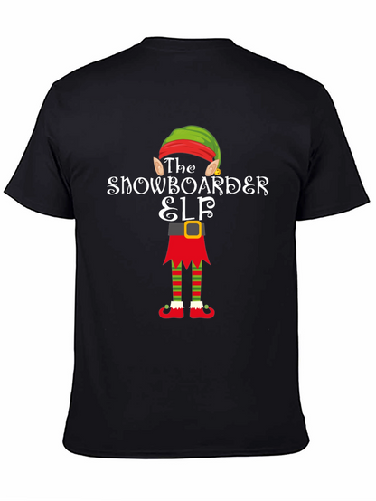 Snowboarder Elf Holiday Graphic Tee