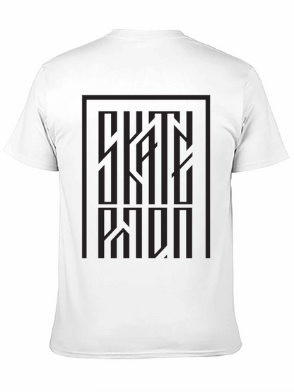 Modern Graphic Print Tee - Dark Gray