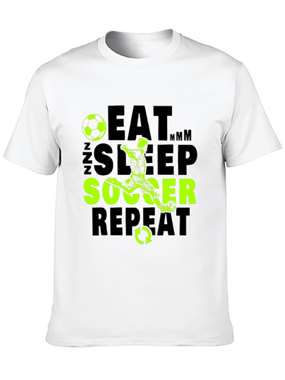 Eat Sleep Soccer Repeat Graphic T-Shirt