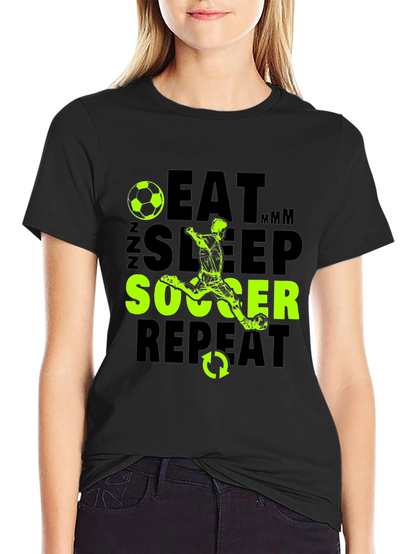 Eat Sleep Soccer Repeat Graphic T-Shirt