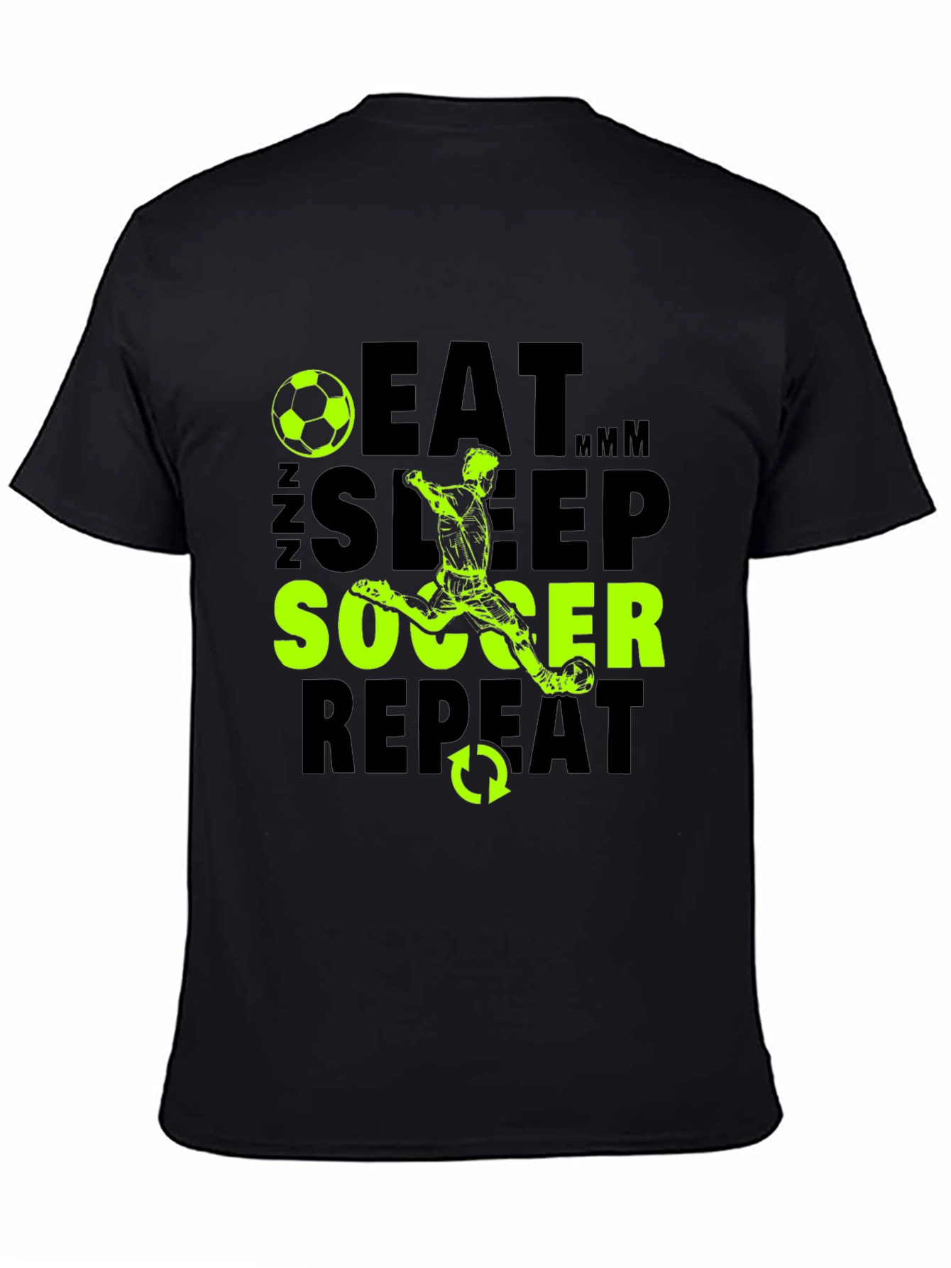 Eat Sleep Soccer Repeat Graphic T-Shirt