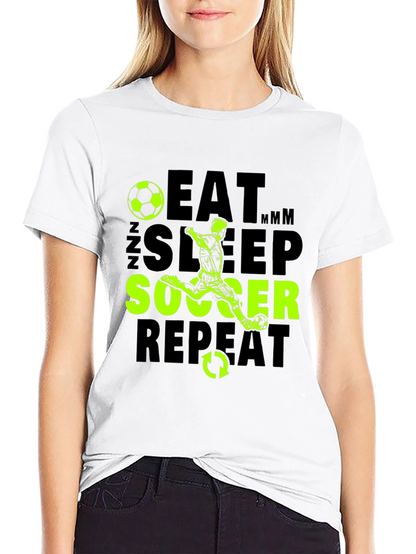 Eat Sleep Soccer Repeat Graphic T-Shirt