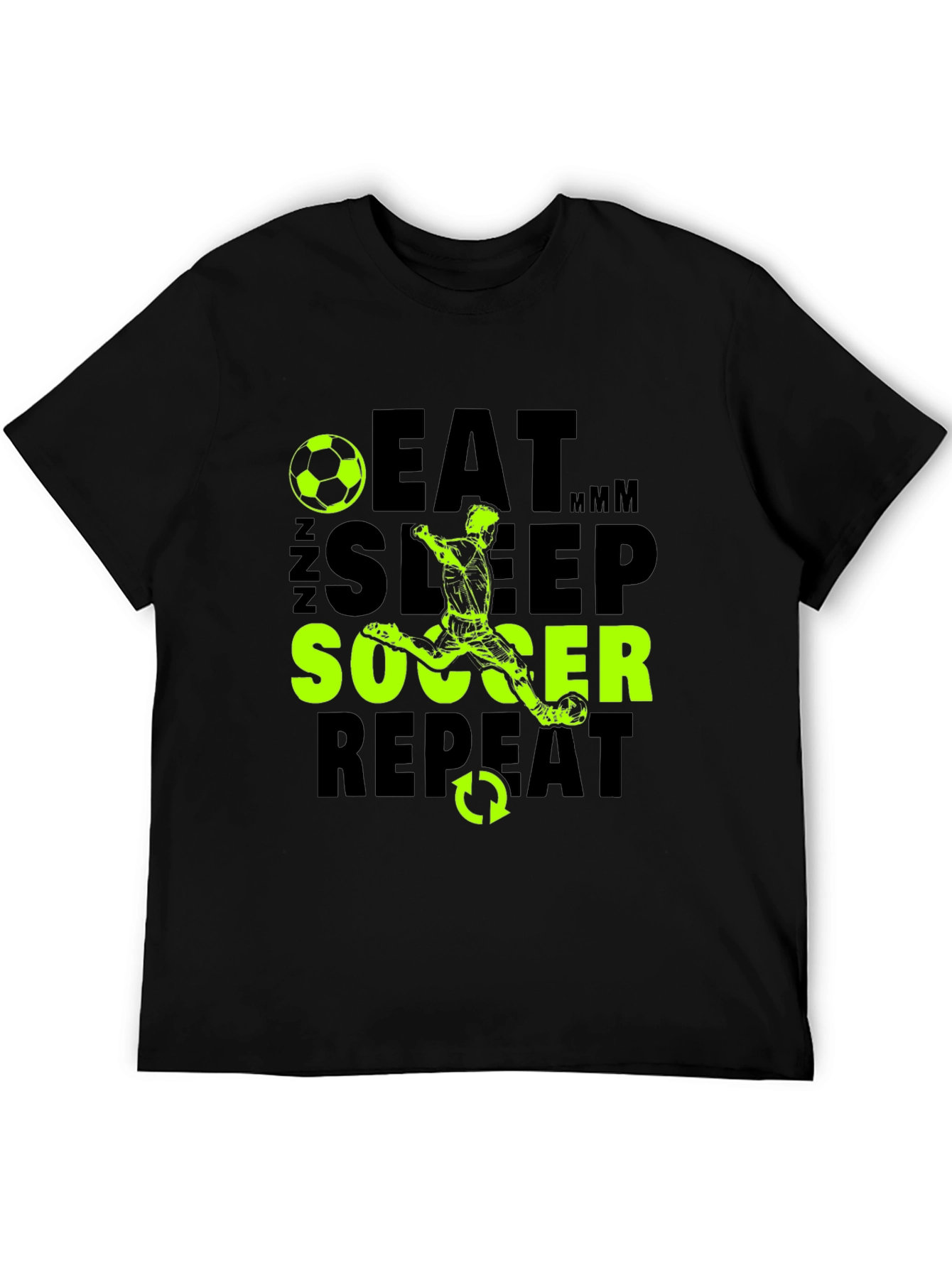 Eat Sleep Soccer Repeat Graphic T-Shirt