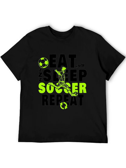 Eat Sleep Soccer Repeat Graphic T-Shirt