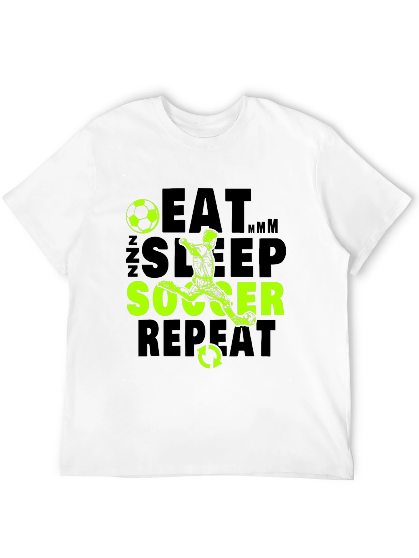 Eat Sleep Soccer Repeat Graphic T-Shirt