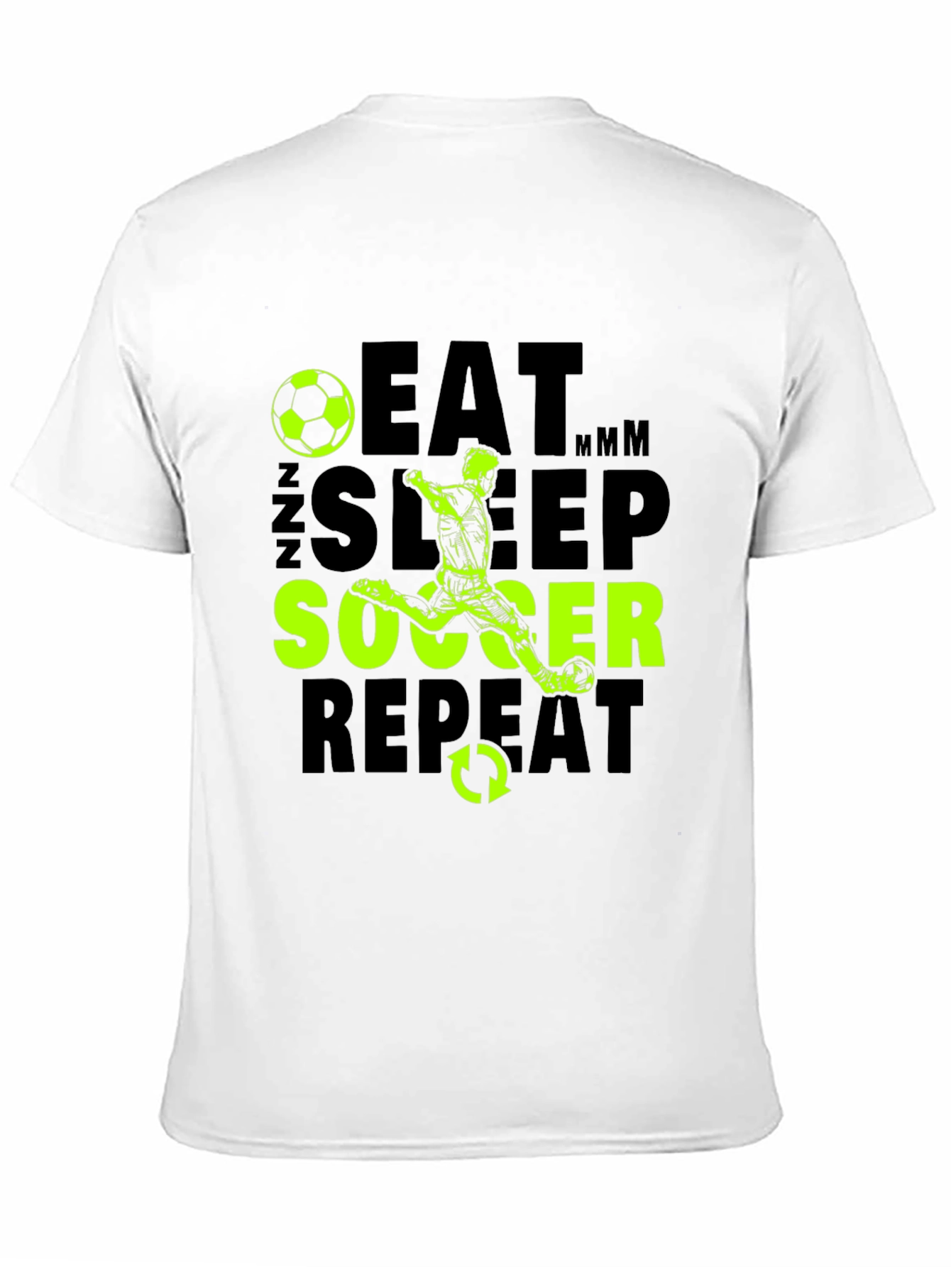 Eat Sleep Soccer Repeat Graphic T-Shirt