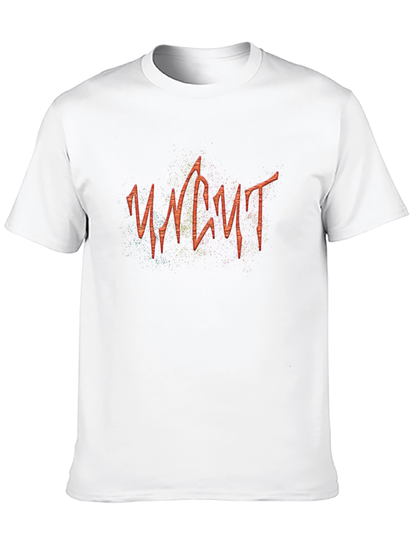 Uncut Black Graphic Tee for Men